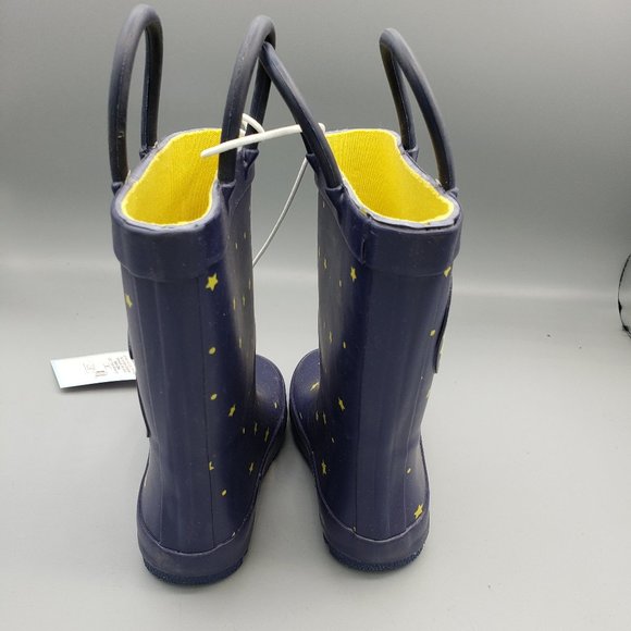 Cat & Jack Shoes Cat Jack Blue Rocket Sun And Stars Boys Rain Boots